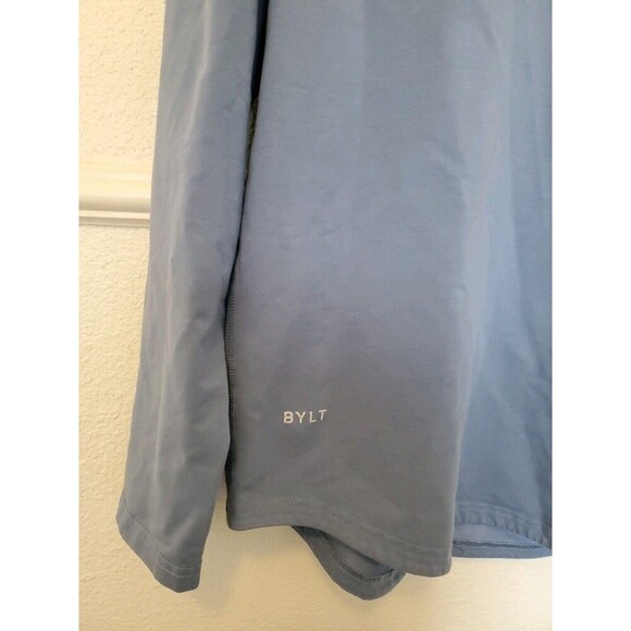 BYLT Premium Basics Lux T-Shirt Sz XL Drop Cut Long Sleeve Stretch Active Gray - Picture 6 of 16